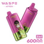 60k Vape Waspe Aiviou 60000 - Strawberry Watermelon & Strawberry Raspberry Candy & Grape Ice (3)