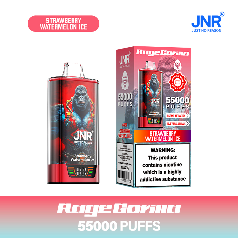 Strawberry Watermelon Ice JNR Rage Grilla 55000 55K Puffs Disposable Vape Smart Screen
