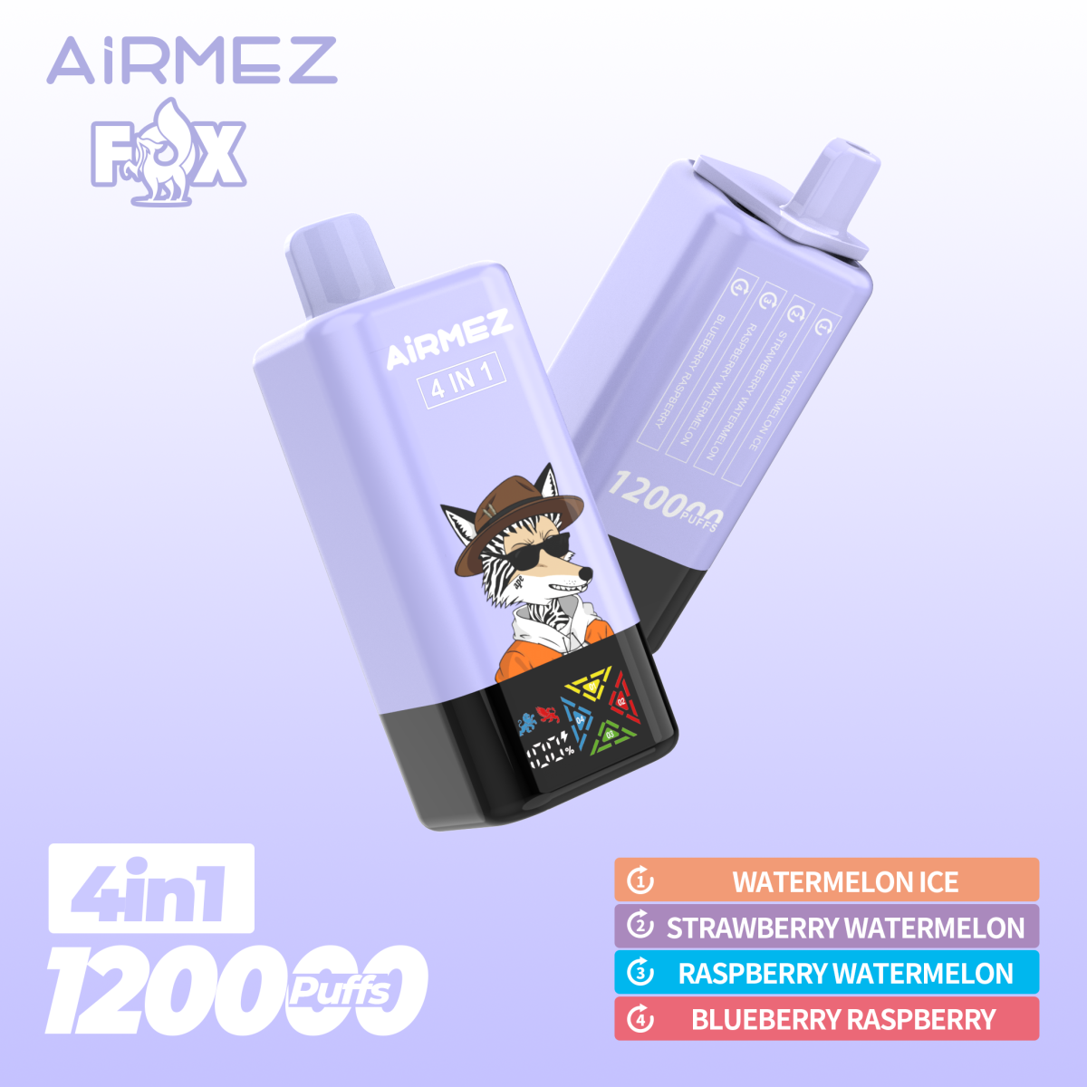 Airmez Vape Fox 4in1 120K – 120.000 Züge 4 Geschmäcker – Bild 6