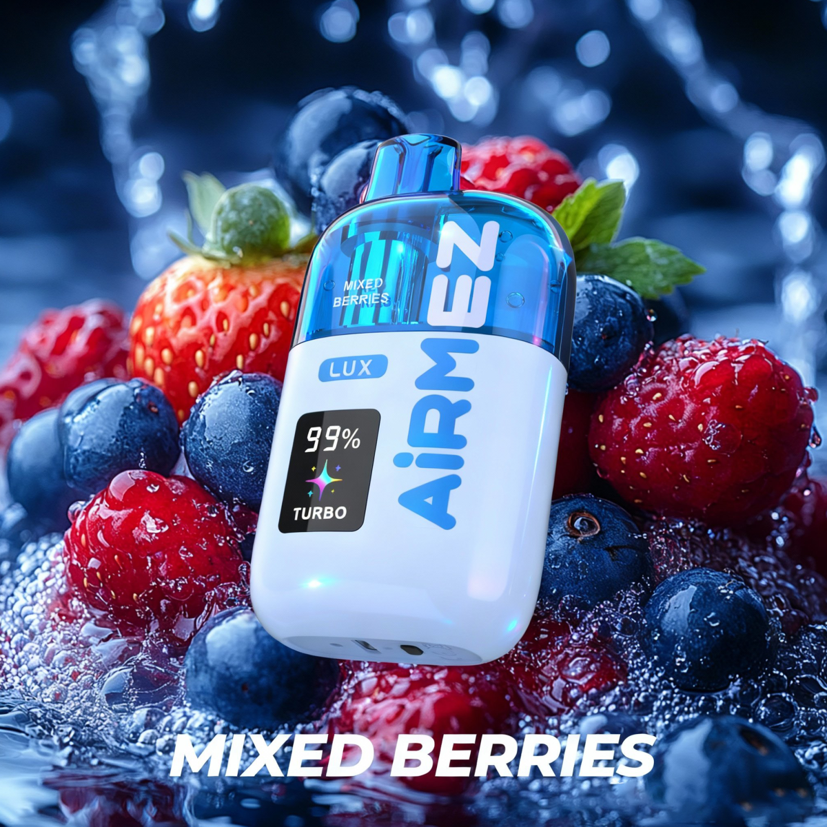 Airmez lux 60000 Puffs Handy Vapes-flavor-mixed-berries