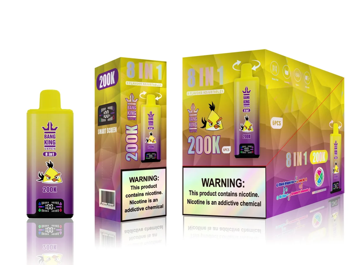 Bang king 300000 300k Puffs Bang 300k 8 in 1 Flavors New Vape - Black Dragon IceLove 66Mr BlueStrawberry Lemonade