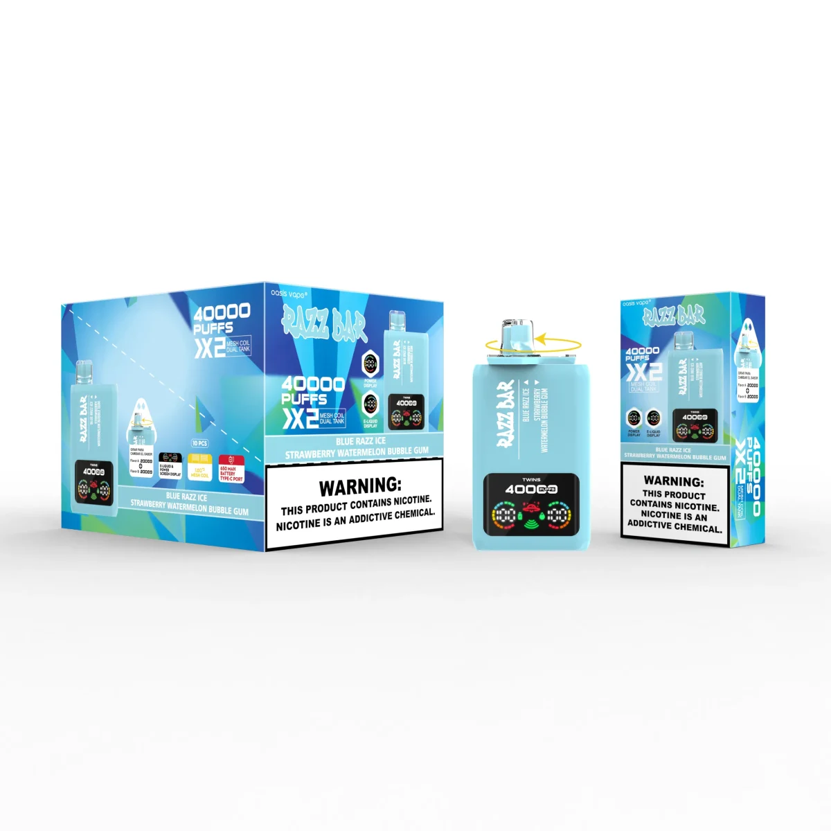 Razz Bar 40000 Razz Bar 40K Crystal Vape EU Warehouse (7)