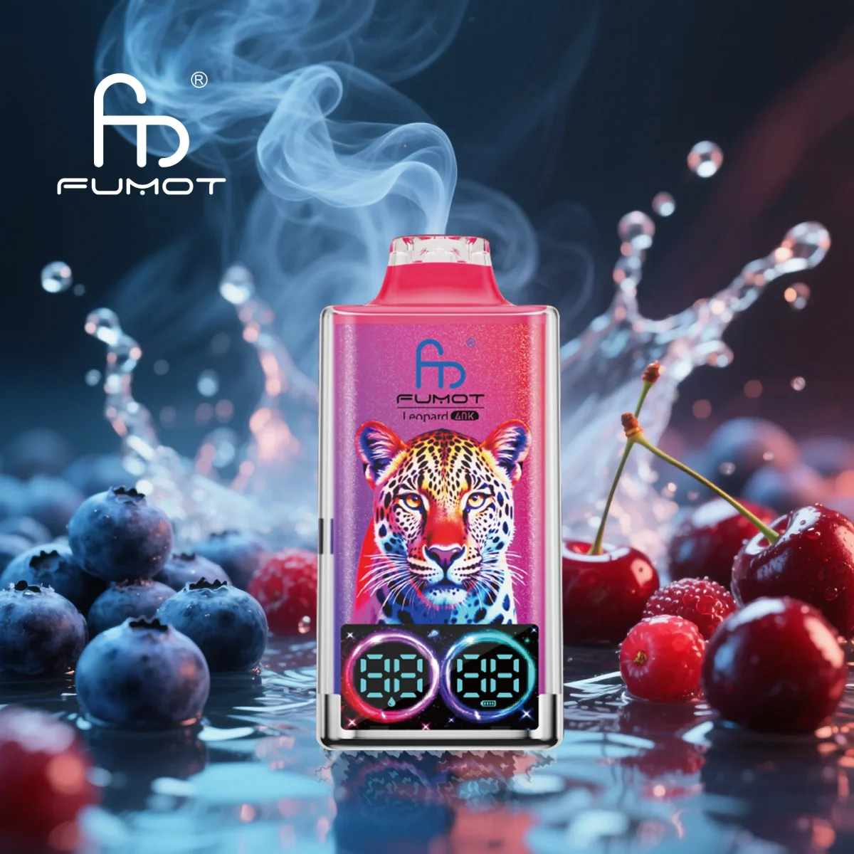 fumot-leopard-40000- Blueberry Cherry Cranberry