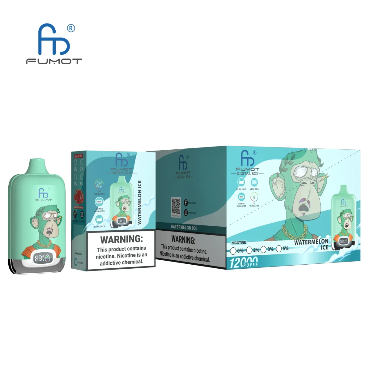 fumot-randm-digital-box-12000 - Watermelon Ice #