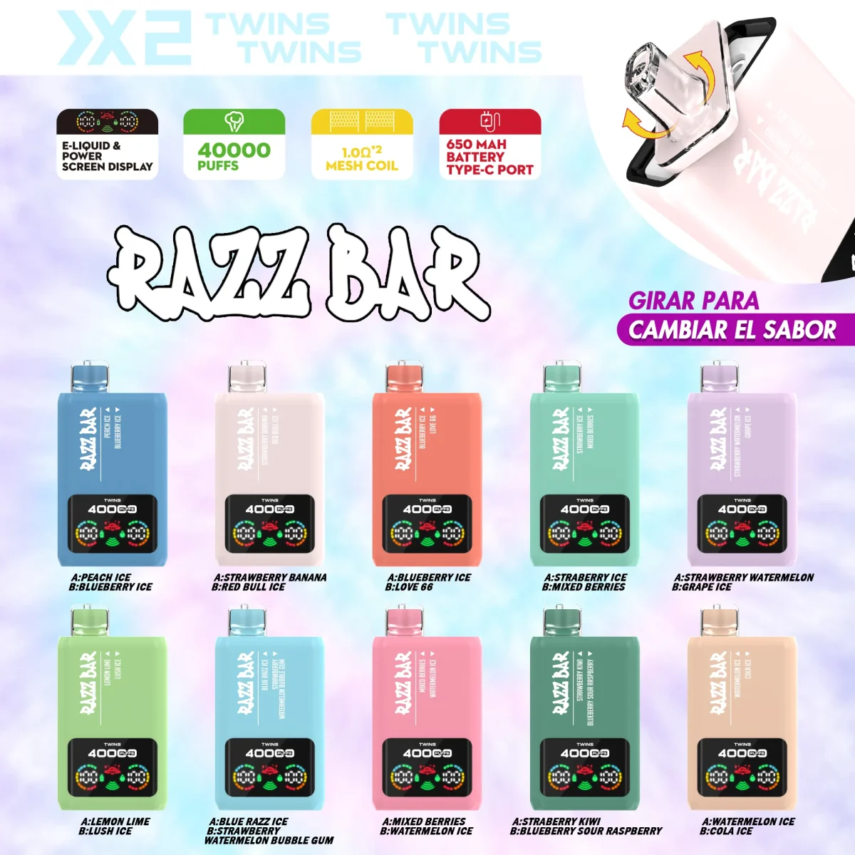 razz-bar-40000-puffar-Flavors list