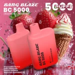 Bang Blaze BC5000 E Cigarette Vape - Strawberry Ice Cream