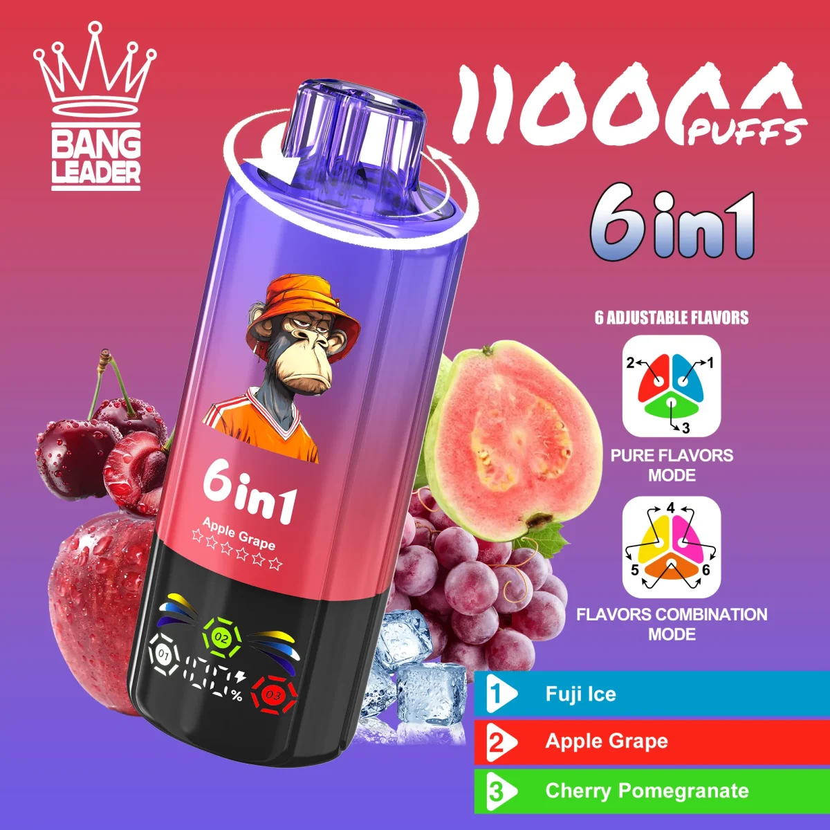 Bang Leader 110K - Fuji Ice & Apple Grape & Cherry Pomegranate