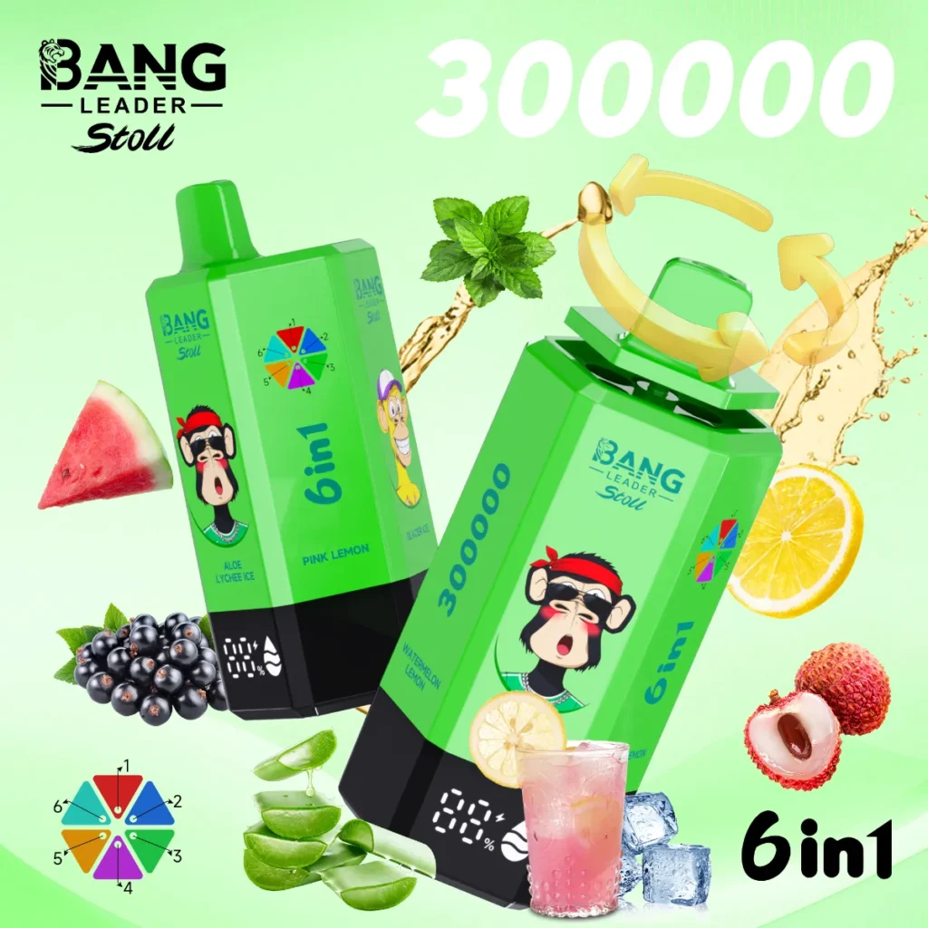 bang-leader-300k-puffar-aloe-lychee-ice-pink-lemon-glacier-ice-pine-needle-mint-black-currant-ice-watermelon-lemon