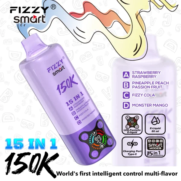 Fizzy Smart 150k Puff Disposable Vape detail 3