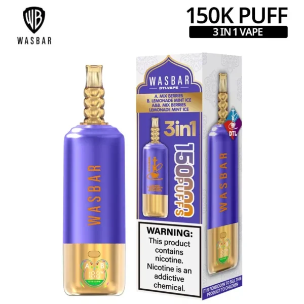Wasbar 150k Puffs 3 Disposable Vape